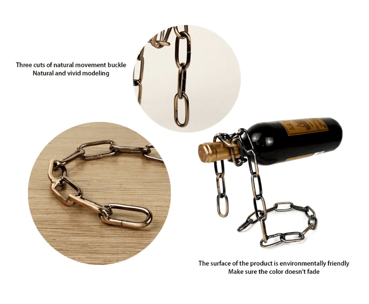 Pllakashop™ Magic Iron Chain Wine Bottle Holder - Pllaka Shop#