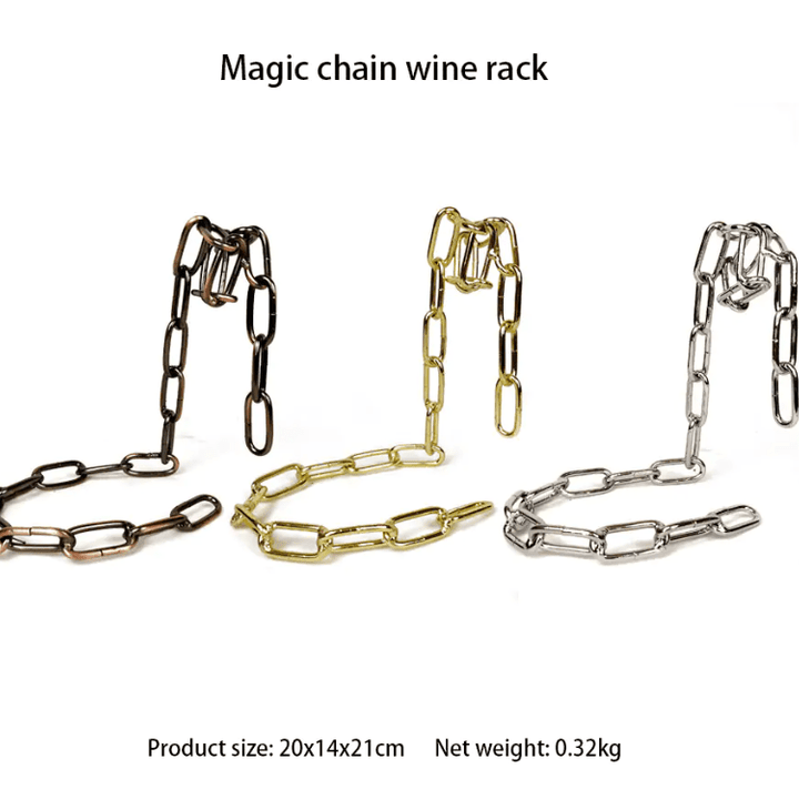 Pllakashop™ Magic Iron Chain Wine Bottle Holder - Pllaka Shop#