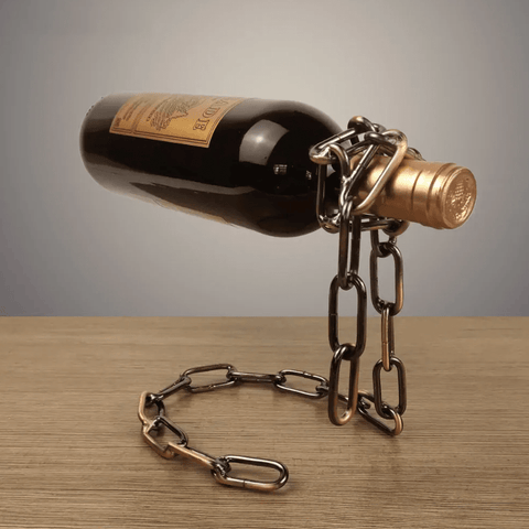 Pllakashop™ Magic Iron Chain Wine Bottle Holder - Pllaka Shop#